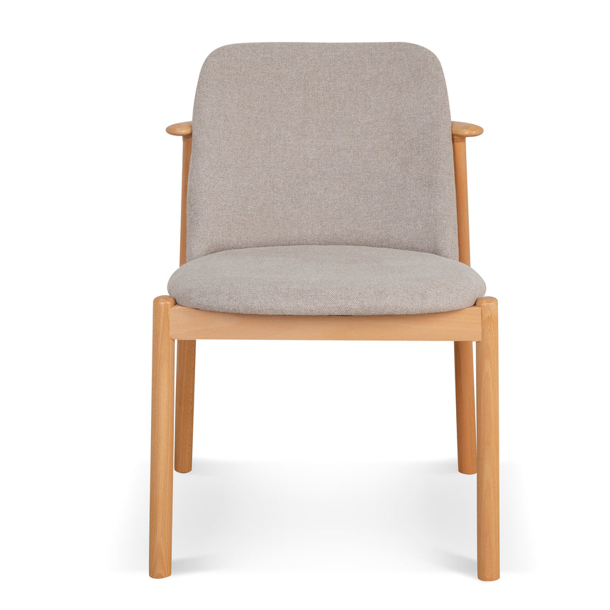 Natural Dining Chair - Grey Seat (Set of 2) - View 3