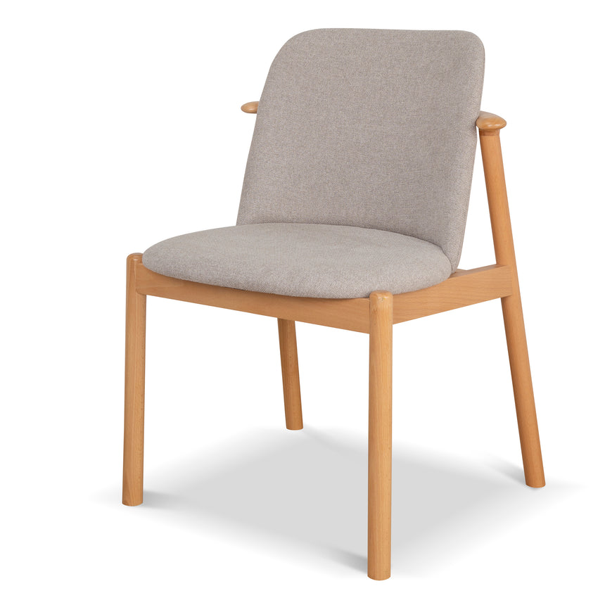 Natural Dining Chair - Grey Seat (Set of 2) - View 2
