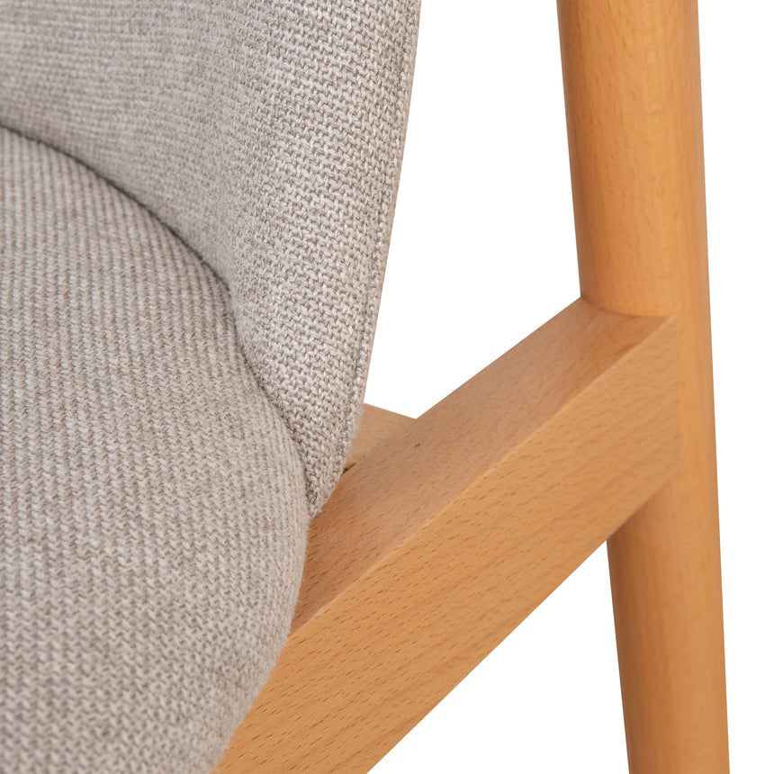 Natural Dining Chair - Grey Seat (Set of 2) - View 13