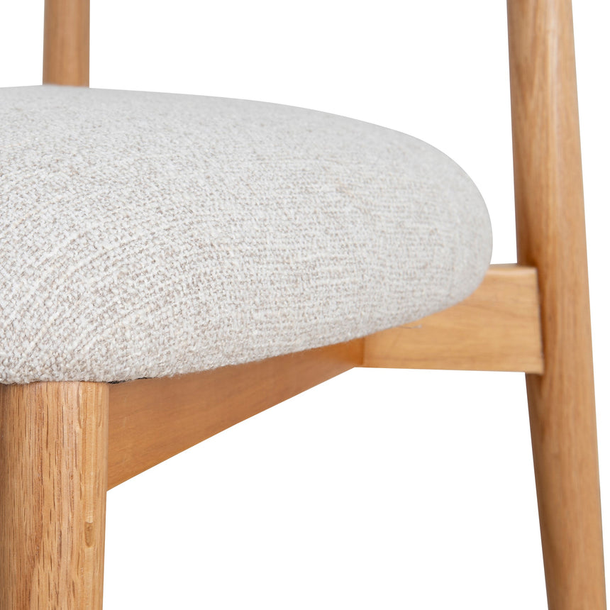 Coastal Beige Dining Chair - Natural Oak - View 13