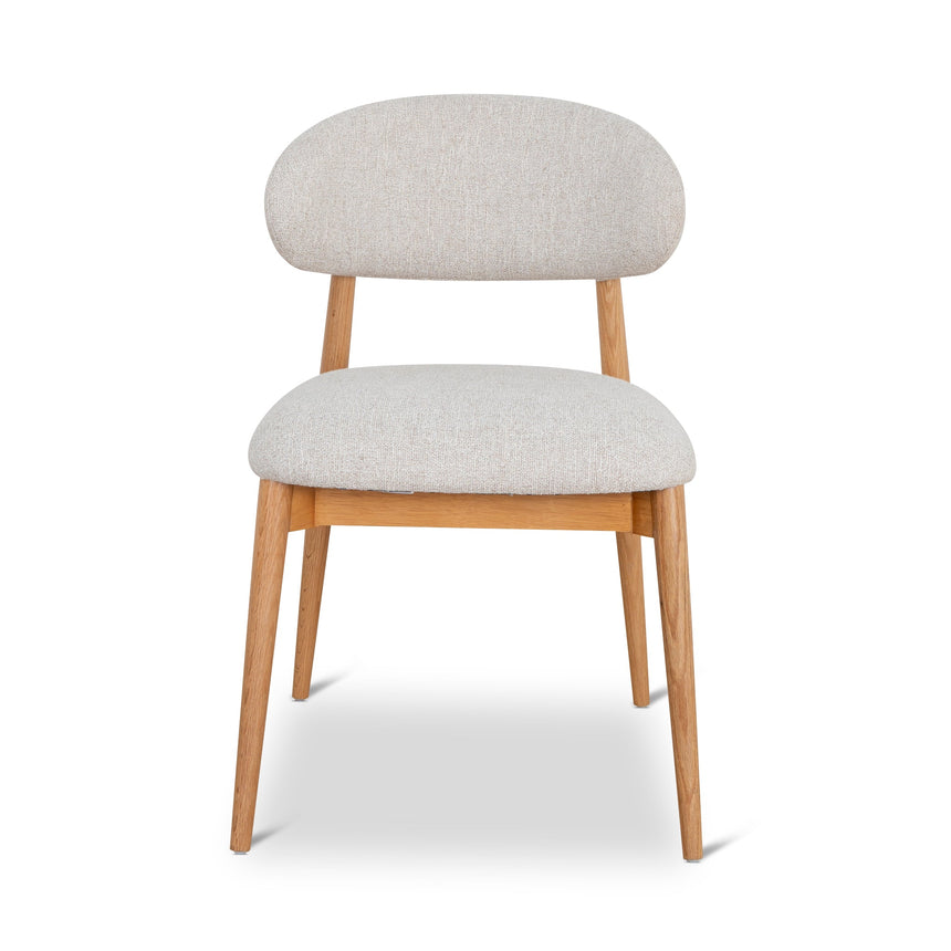 Coastal Beige Dining Chair - Natural Oak - View 2