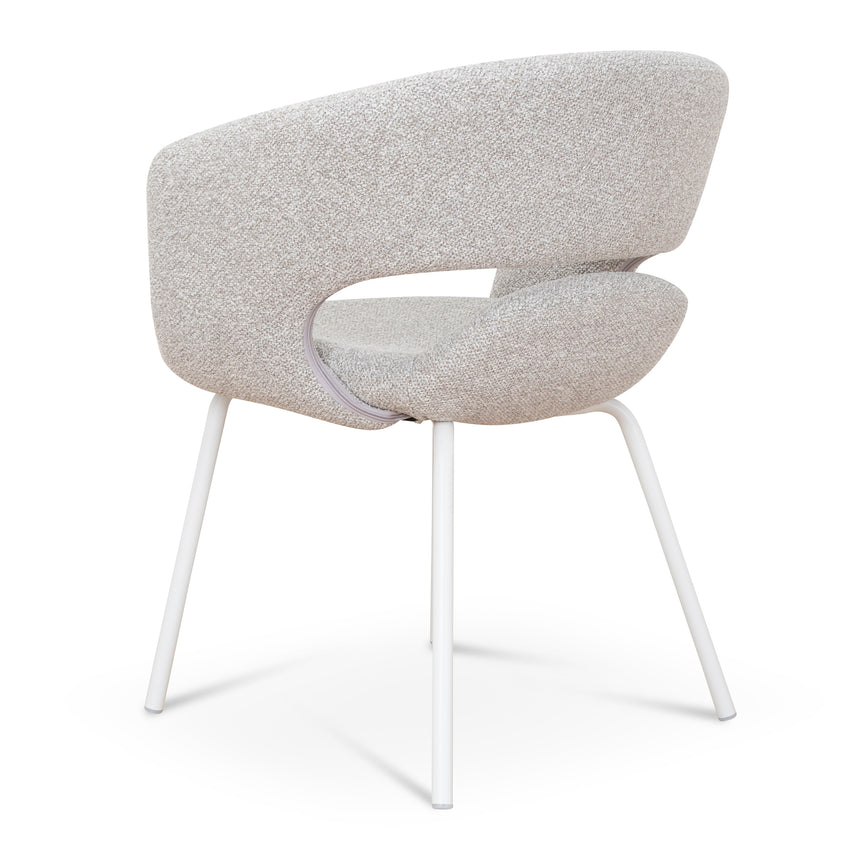 White Dining Chair | Clay Grey (Set of 2) | Myka Home - View 5