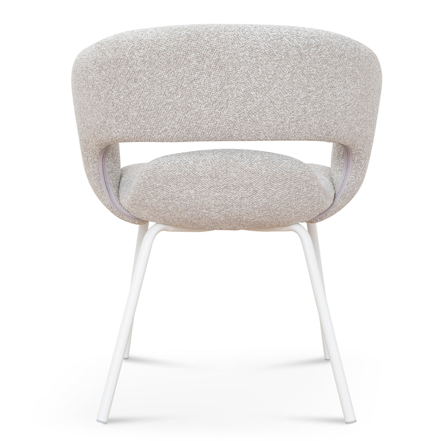 White Dining Chair | Clay Grey (Set of 2) | Myka Home - View 6