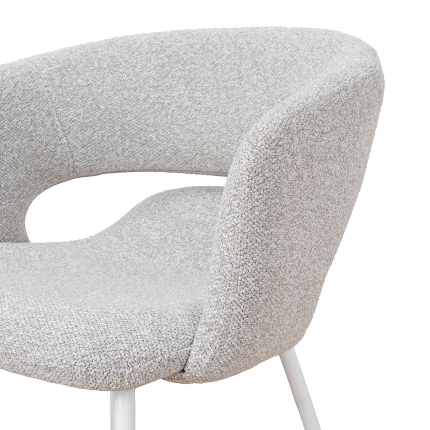 White Dining Chair | Clay Grey (Set of 2) | Myka Home - View 10