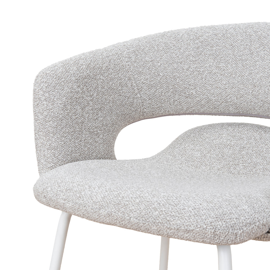 White Dining Chair | Clay Grey (Set of 2) | Myka Home - View 11