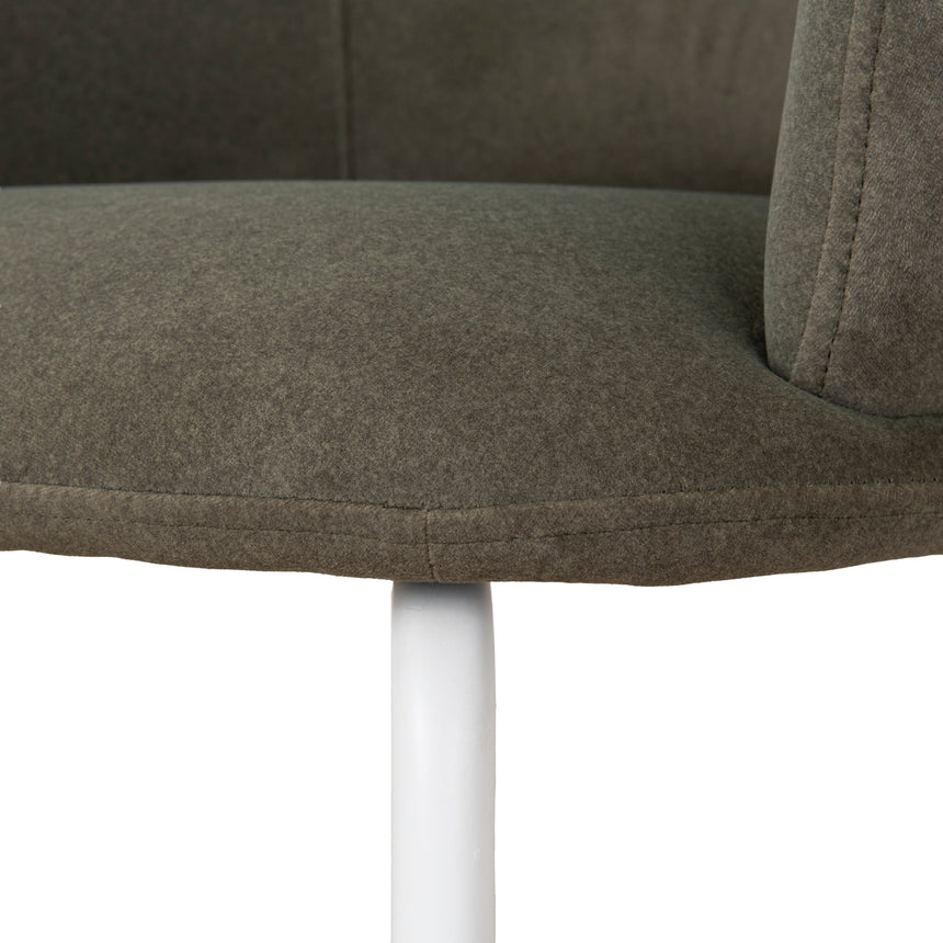 White Dining Chair | Dark Moss Green (Set of 2) | Myka Home - View 7