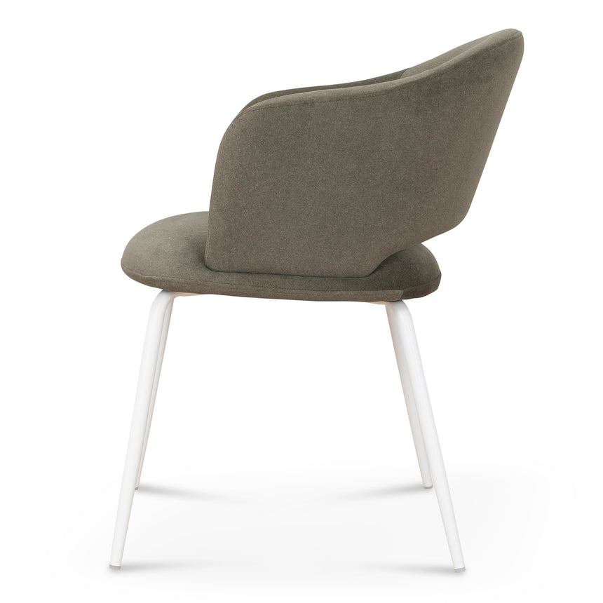 White Dining Chair | Dark Moss Green (Set of 2) | Myka Home - View 4