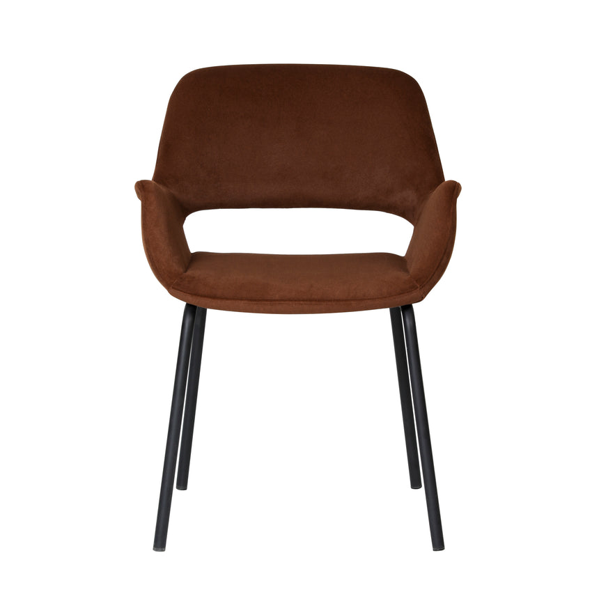 Black Dining Chair - Red Bronze Seat (Set of 2) - View 2
