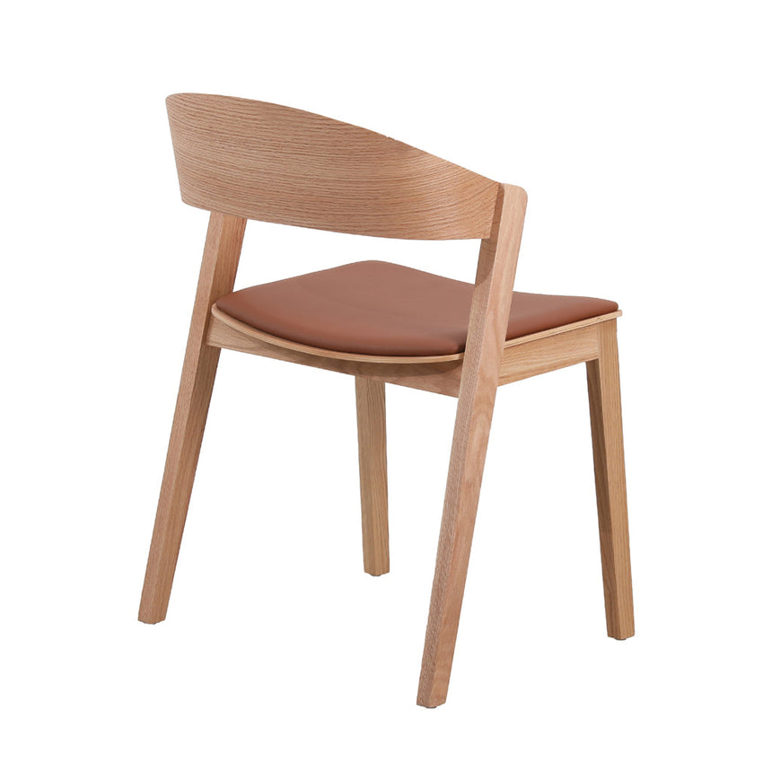 Natural Dining Chair - Brown Seat (Set of 2) - View 5