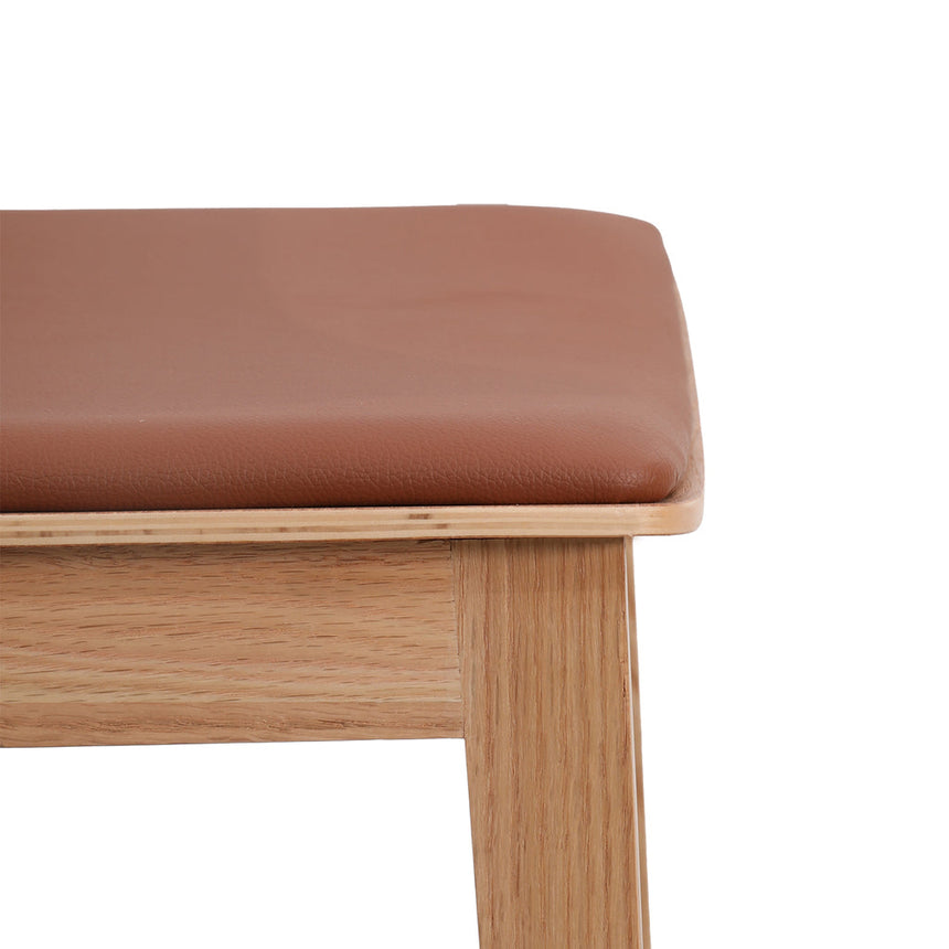 Natural Dining Chair - Brown Seat (Set of 2) - View 8