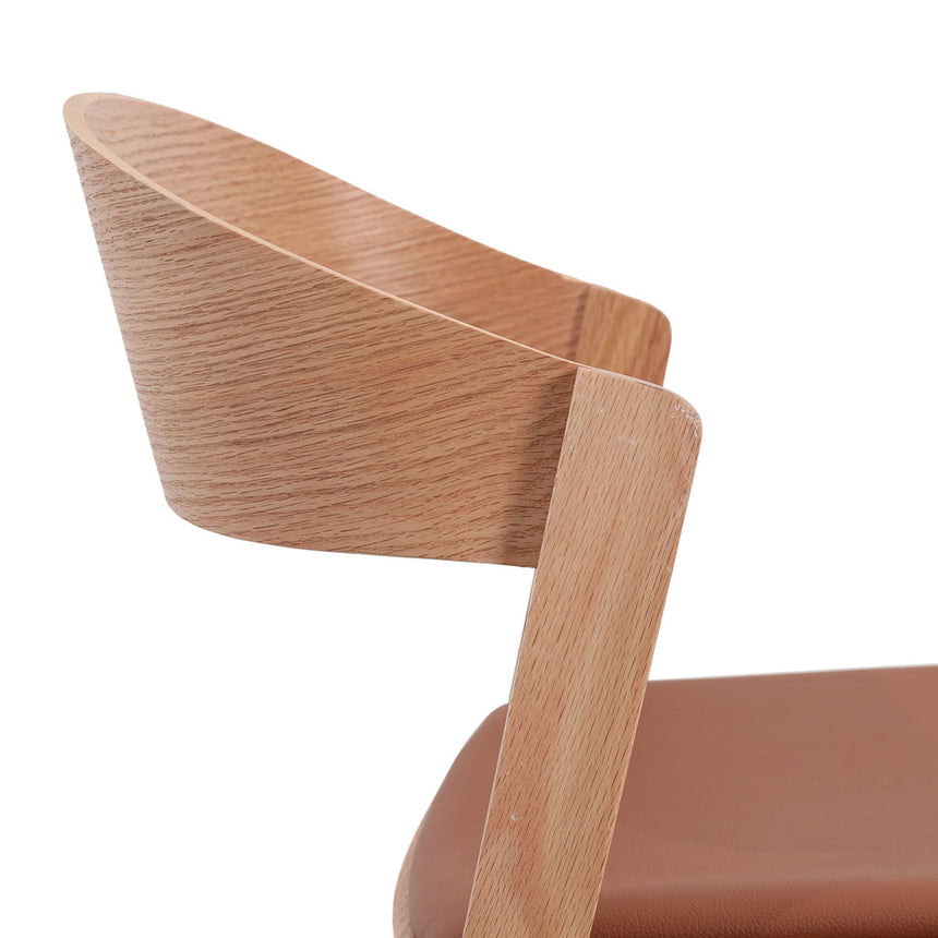 Natural Dining Chair - Brown Seat (Set of 2) - View 9
