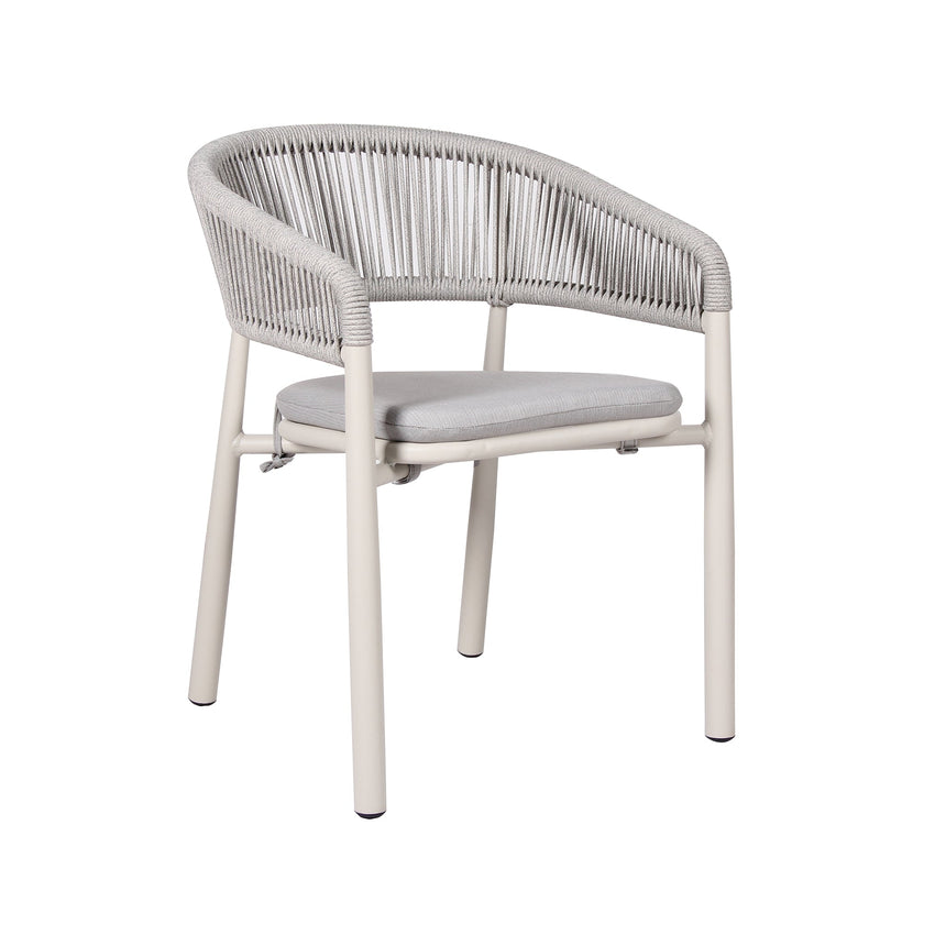 Sand White Outdoor Dining Chair - Light Grey (Set of 2) - View 3