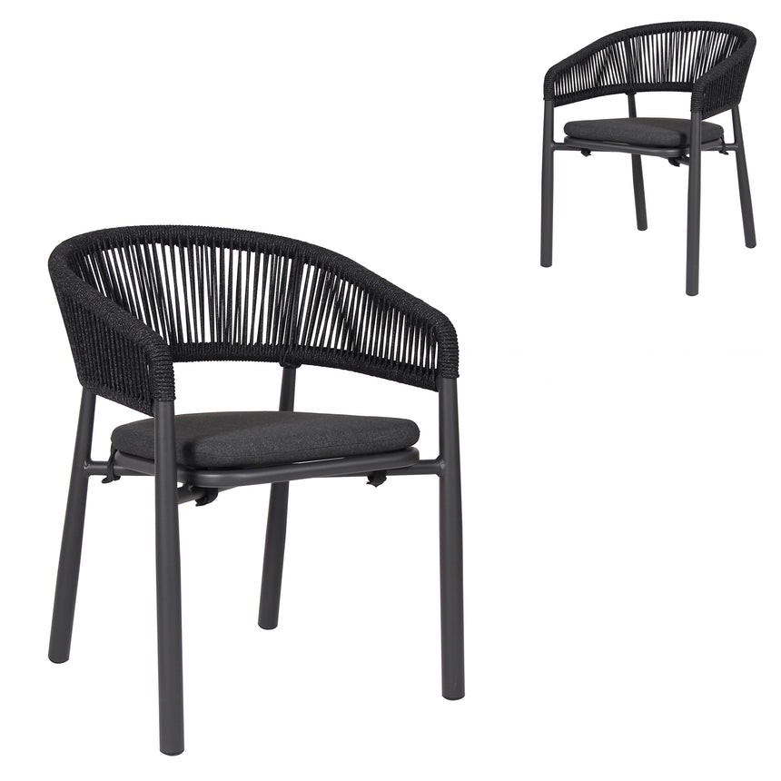 Outdoor Dining Chair - Charcoal (Set of 2)