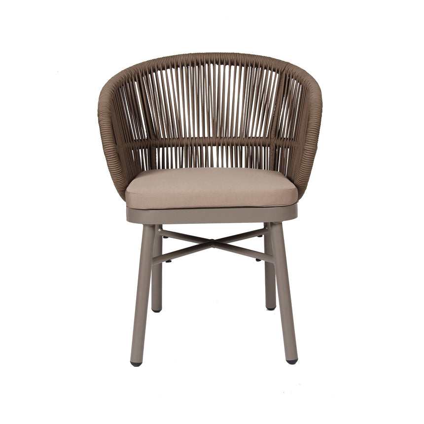 Beige Outdoor Dining Chair - Brown (Set of 2) - View 5