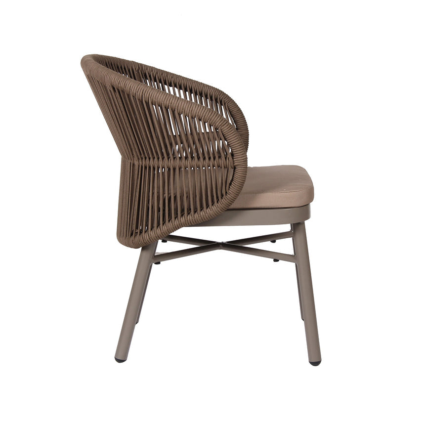 Beige Outdoor Dining Chair - Brown (Set of 2) - View 4