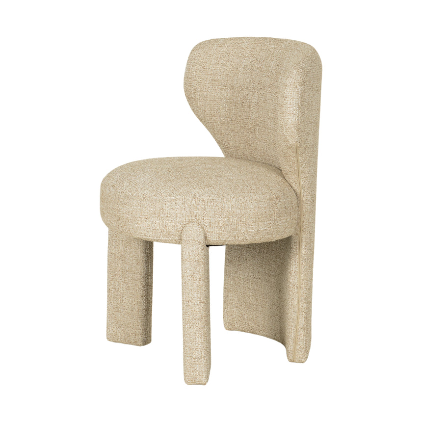Fabric Dining Chair - Pale Beige - View 3