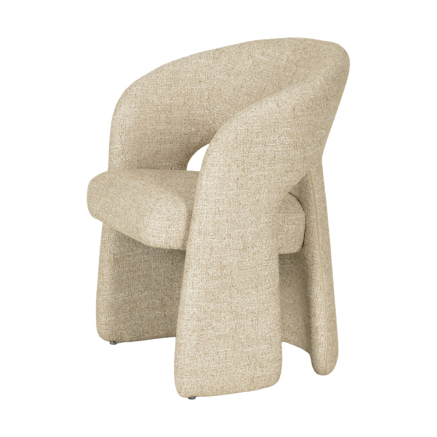 Fabric Dining Chair - Pale Beige - View 3