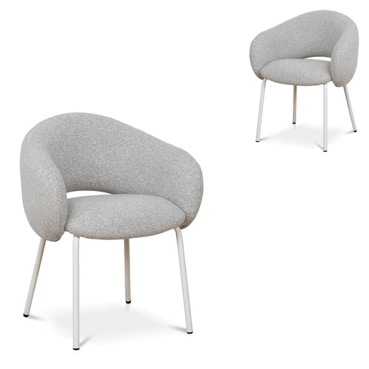 White Dining Chair | Clay Grey (Set of 2) | Myka Home
