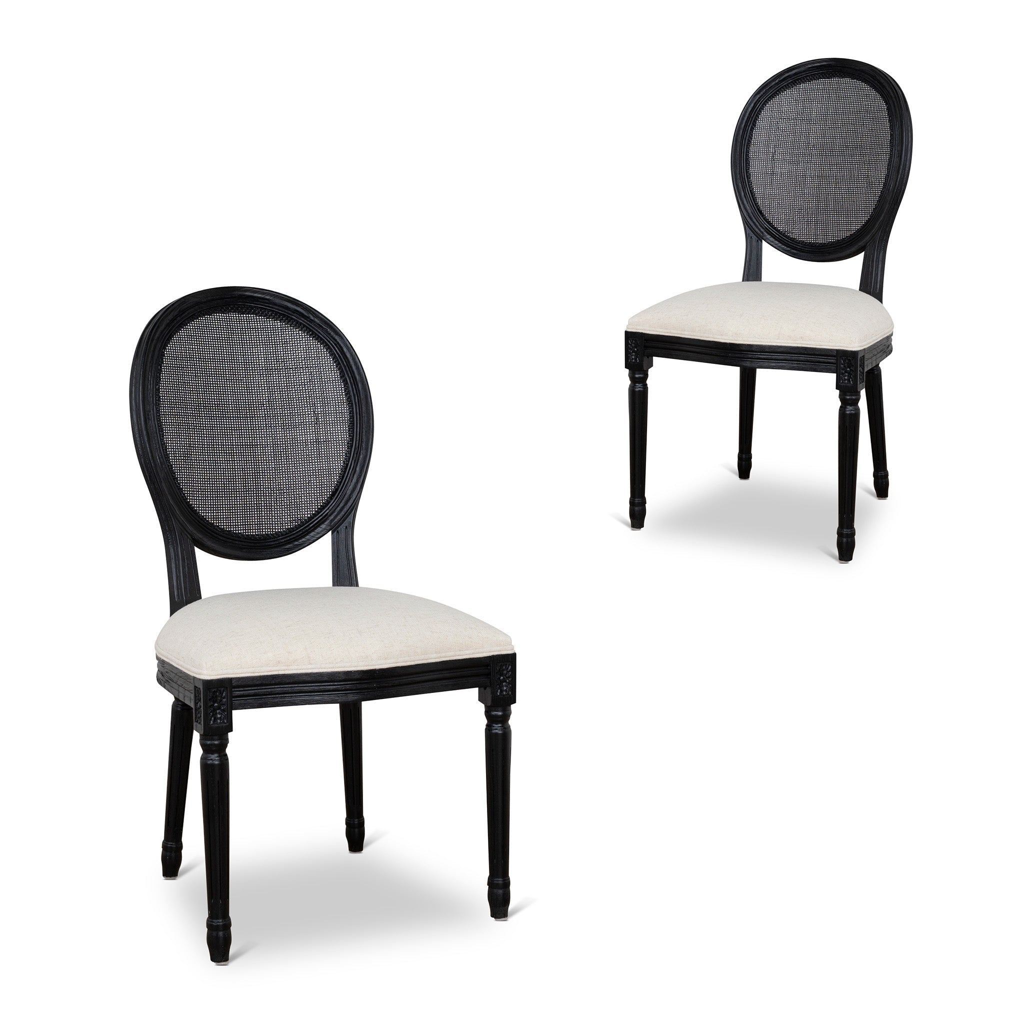 Black Elm Dining Chair | Dawn Beige (Set Of 2) | Myka Home