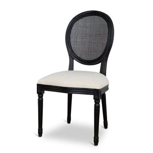 Black Elm Dining Chair | Dawn Beige (Set Of 2) | Myka Home