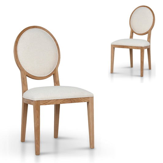 Natural Dining Chair | Dawn Beige (Set Of 2) | Myka Home