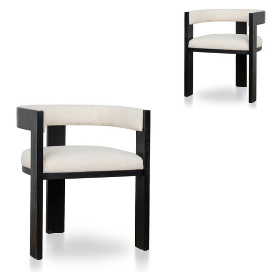 Black Elm Dining Chair | Dawn Beige (Set Of 2) | Myka Home