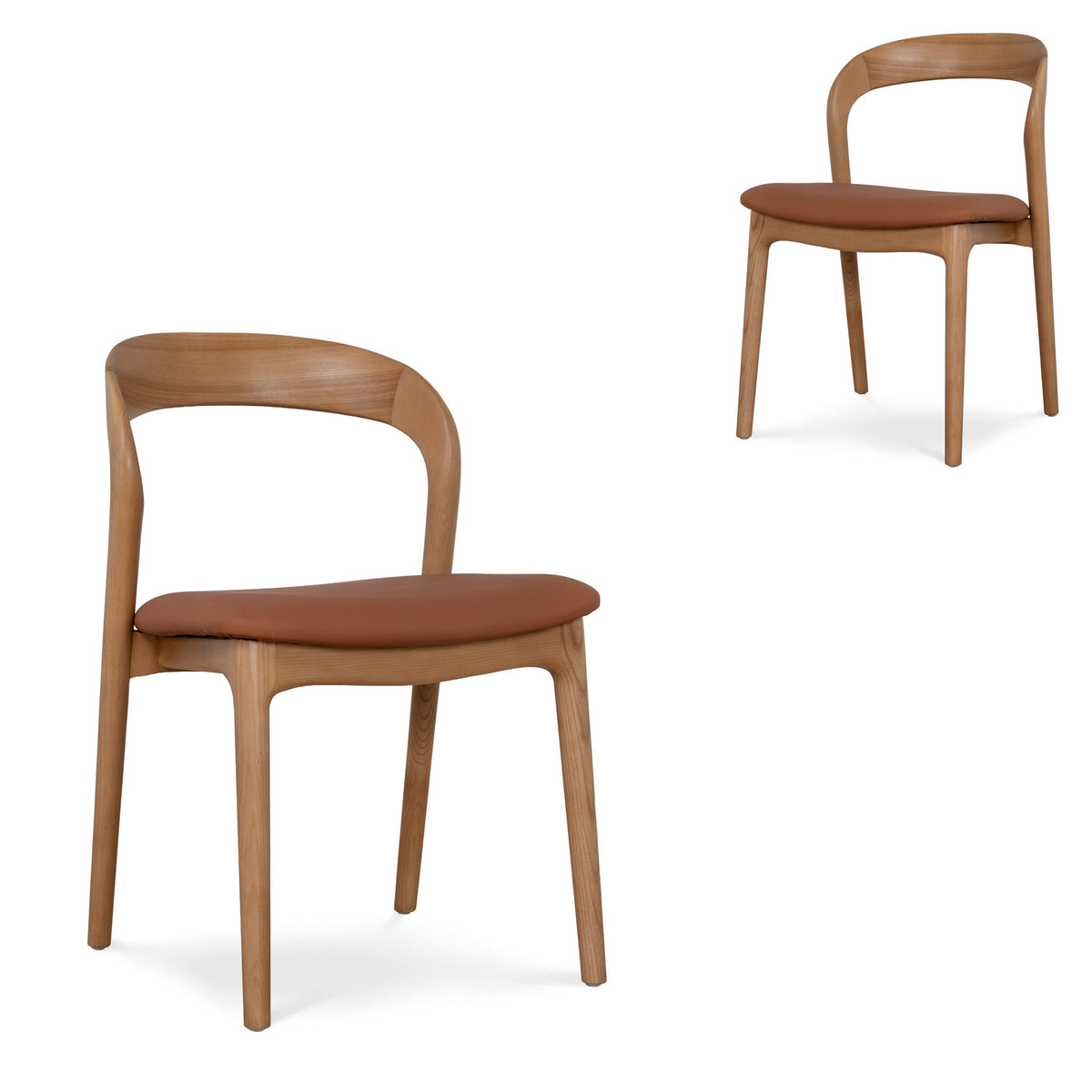 Natural Dining Chair | Naxos Tan (Set Of 2) | Myka Home