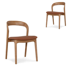 Natural Dining Chair | Naxos Tan (Set Of 2) | Myka Home