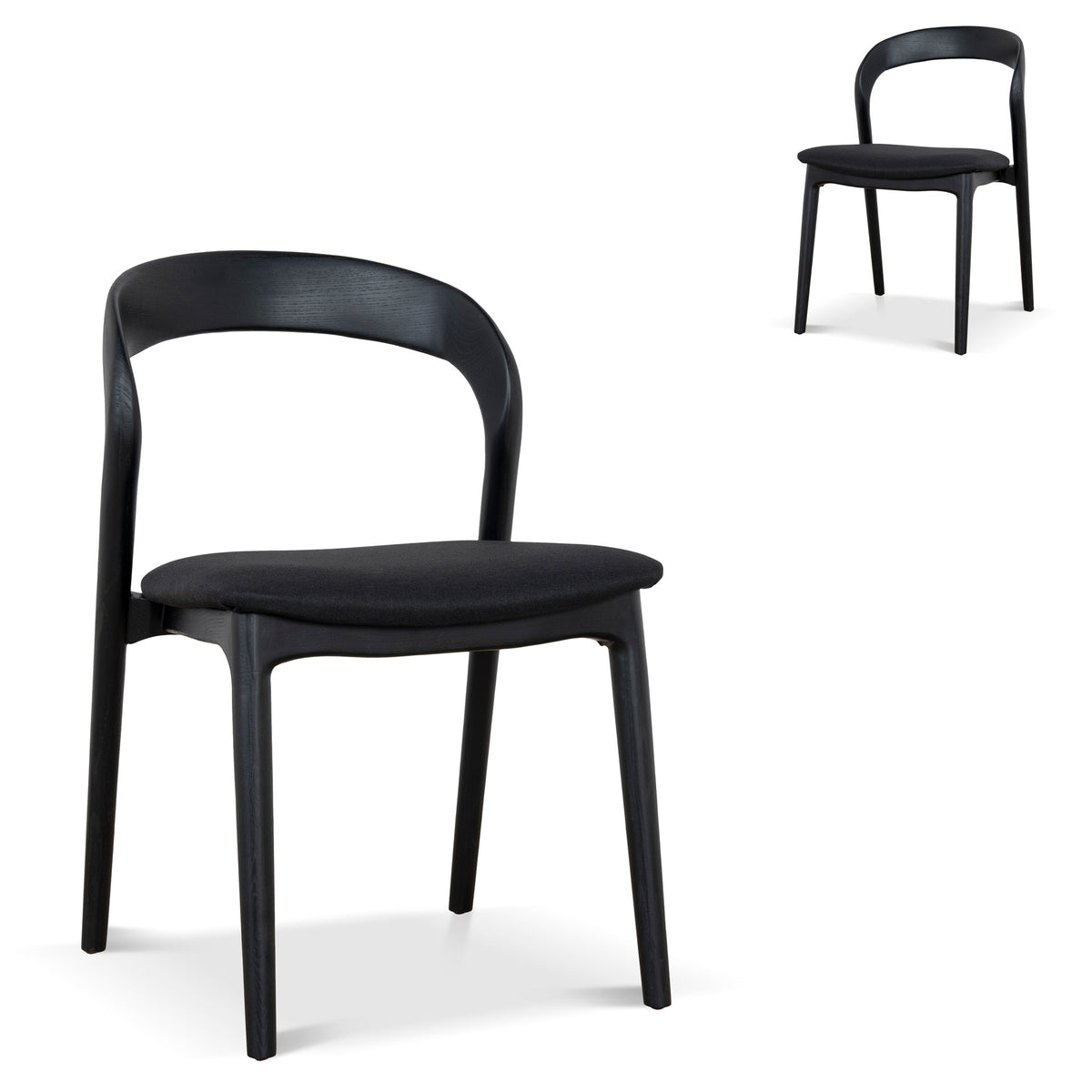 Dining Chair | Full Black (Set of 2) | Myka Home