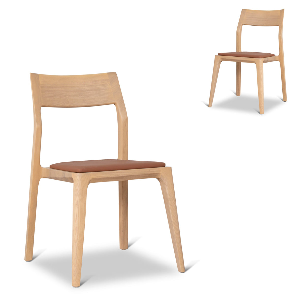 Natural Dining Chair | Naxos Tan (Set of 2) | Myka Home