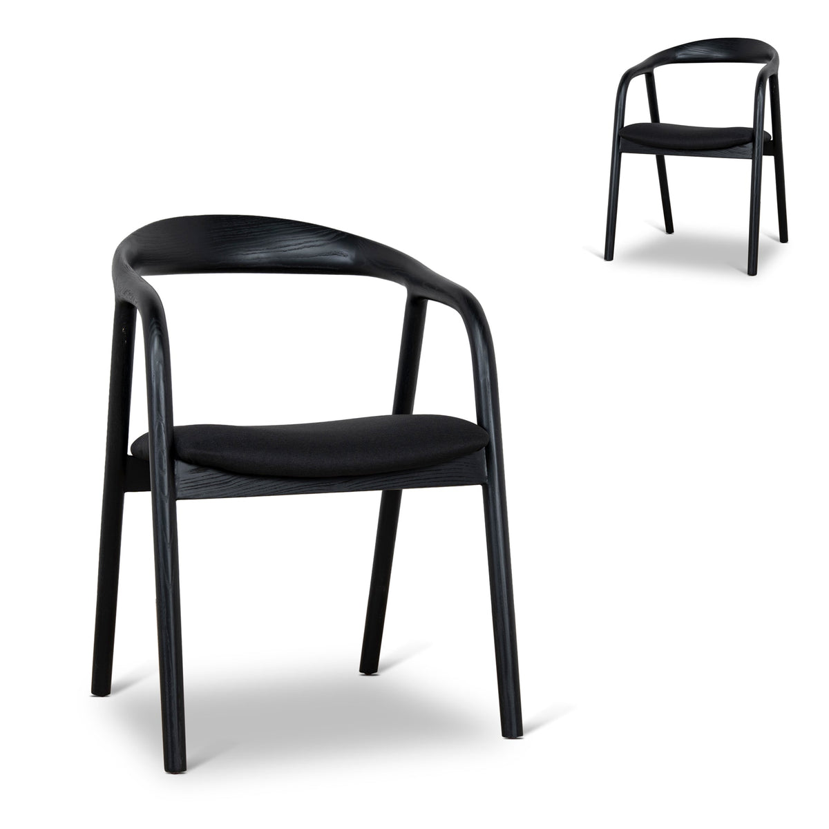 Dining Chair | Full Black (Set of 2) | Myka Home