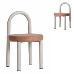 White Dining Chair | Russet Brown (Set of 2) | Myka Home