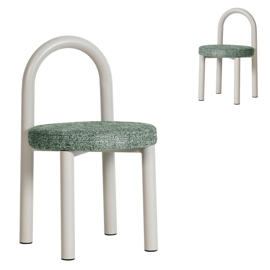 White Dining Chair | Spring Green (Set of 2) | Myka Home