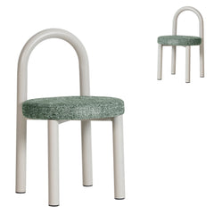 White Dining Chair | Spring Green (Set of 2) | Myka Home