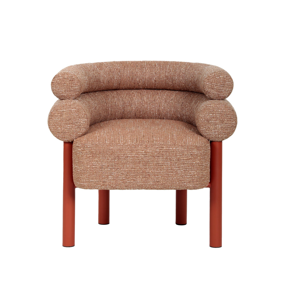 Sandy Red Armchair | Russet Brown | Myka Home - View 2