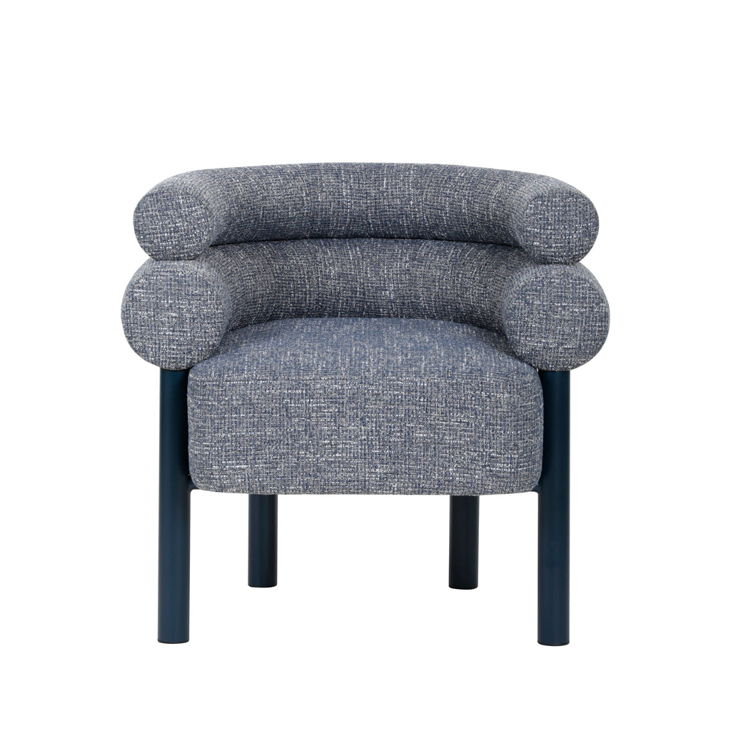 Navy Armchair | Prussian Blue | Myka Home - View 2