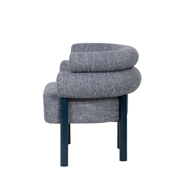 Navy Armchair | Prussian Blue | Myka Home - View 4