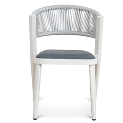 Sand White Outdoor Dining Chair | Grey (Set of 2) | Myka Home