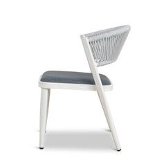 Sand White Outdoor Dining Chair | Grey (Set of 2) | Myka Home