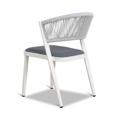Sand White Outdoor Dining Chair | Grey (Set of 2) | Myka Home