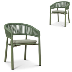 Outdoor Dining Chair | Army Green (Set of 2) | Myka Home