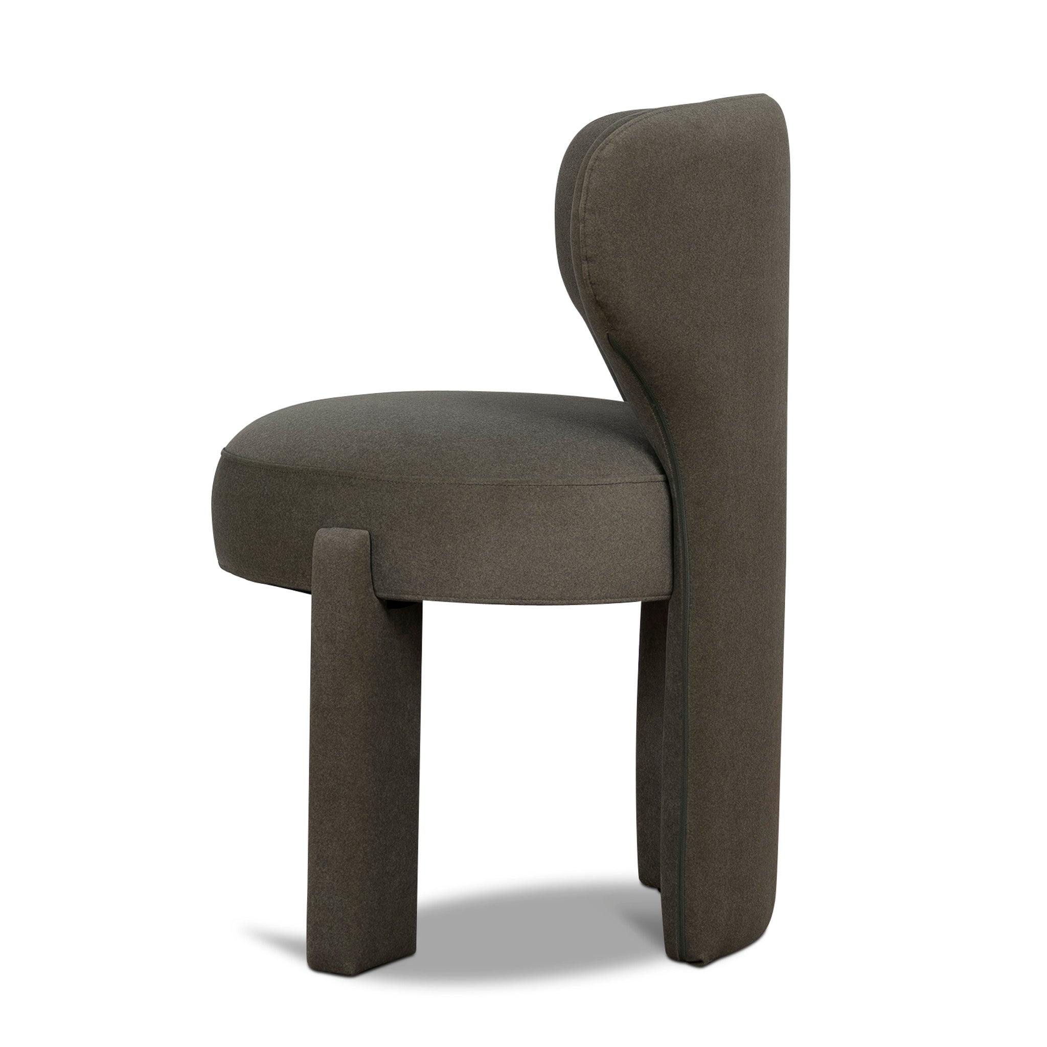 Fabric Dining Chair | Dark Moss Green | Myka Home