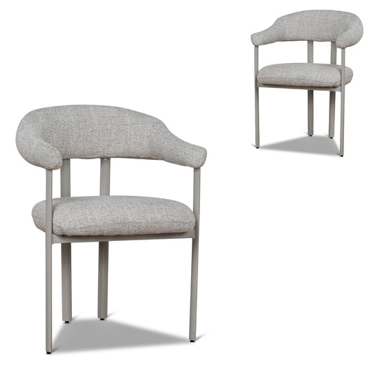Cream Dining Chair | Pale Beige (Set Of 2) | Myka Home