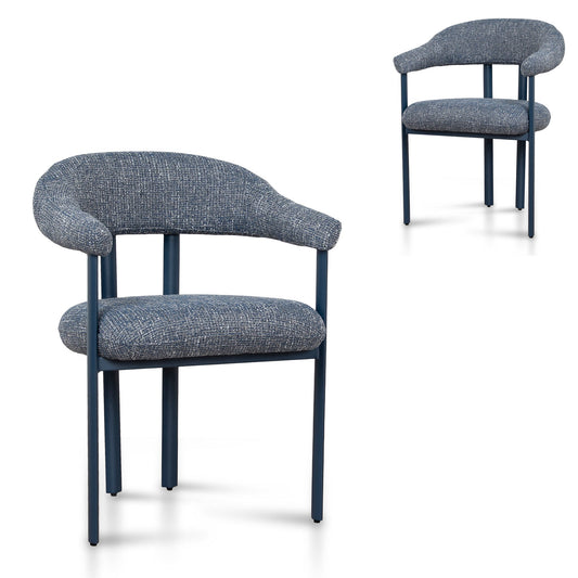 Blue Sand Dining Chair | Prussian Blue (Set Of 2) | Myka Home
