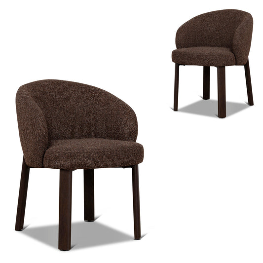 Walnut Dining Chair | Verona Cinnamon Weave (Set Of 2) | Myka Home