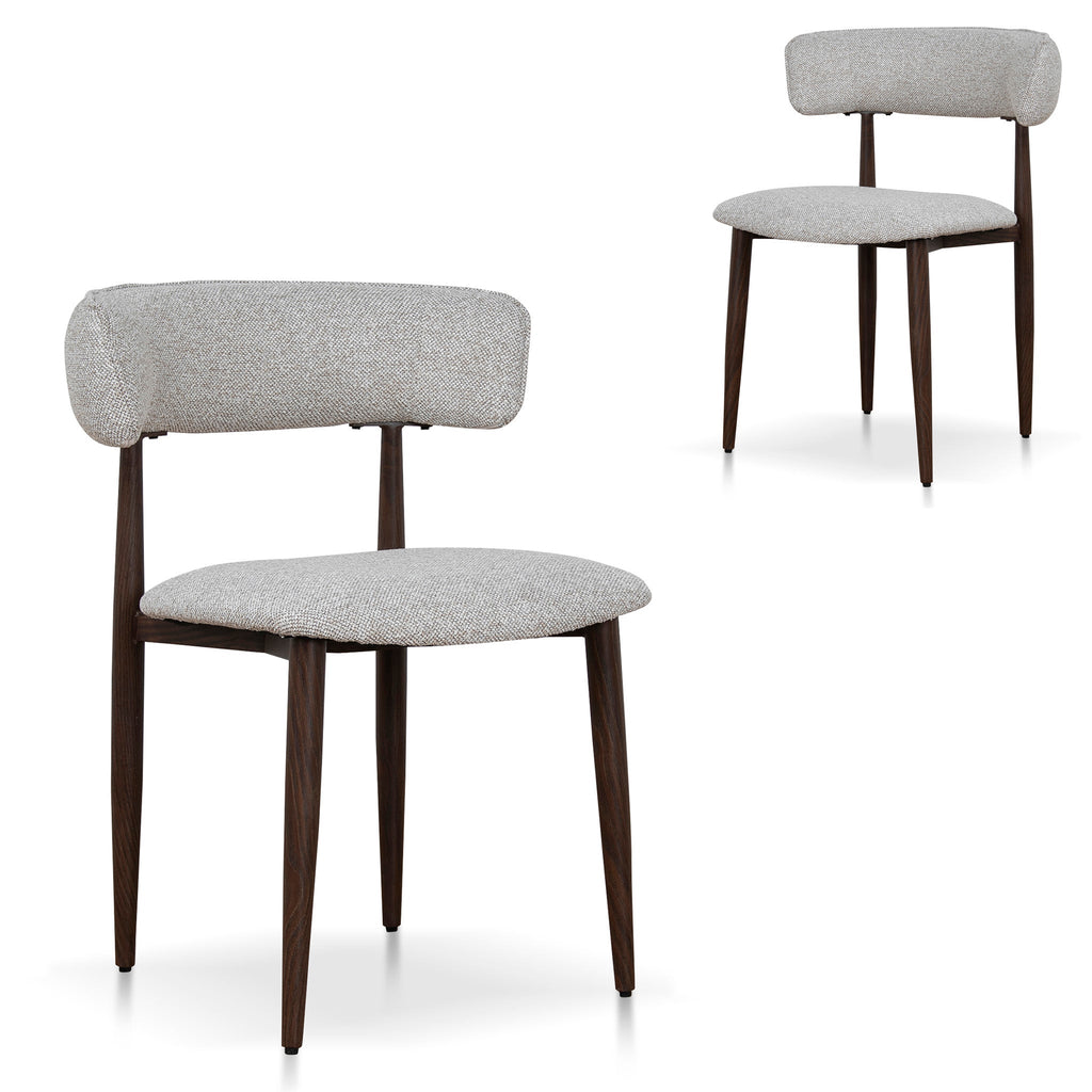 Walnut Dining Chair | Clay Beige (Set Of 2) | Myka Home