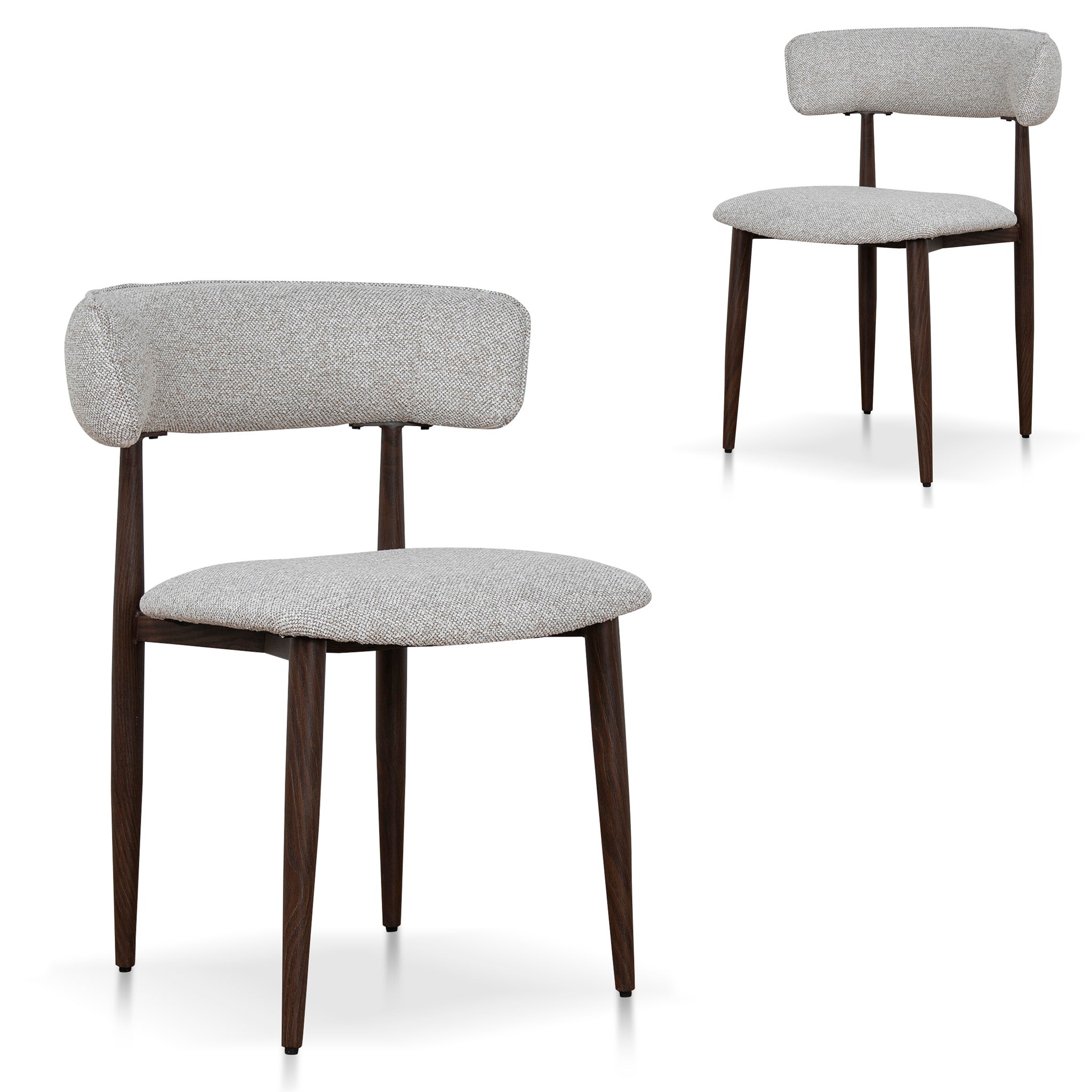 Walnut Dining Chair | Clay Beige (Set Of 2) | Myka Home