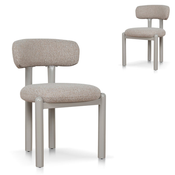 Cream Dining Chair | Verona Sand Weave (Set Of 2) | Myka Home