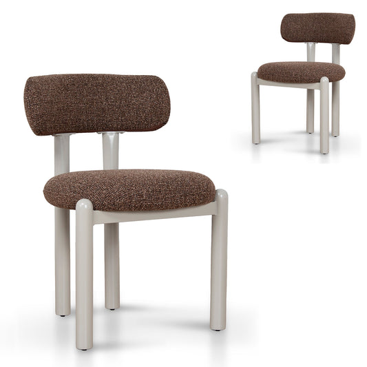 Cream Dining Chair | Verona Cinnamon Weave (Set Of 2) | Myka Home