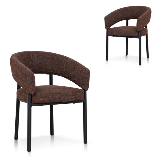 Black Dining Chair | Moss Brown (Set Of 2) | Myka Home